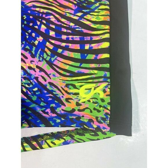 GK Elite Gymnastic Dance Leotard like Shorts Animal Print Multicolor New AL - Picture 8 of 9
